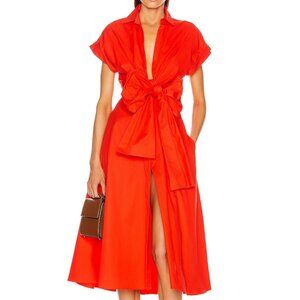 Silvia Tcherassi Sampuesana Tie Front Midi Dress $920 Small